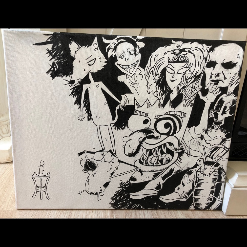 Courage the cowardly dog canvas